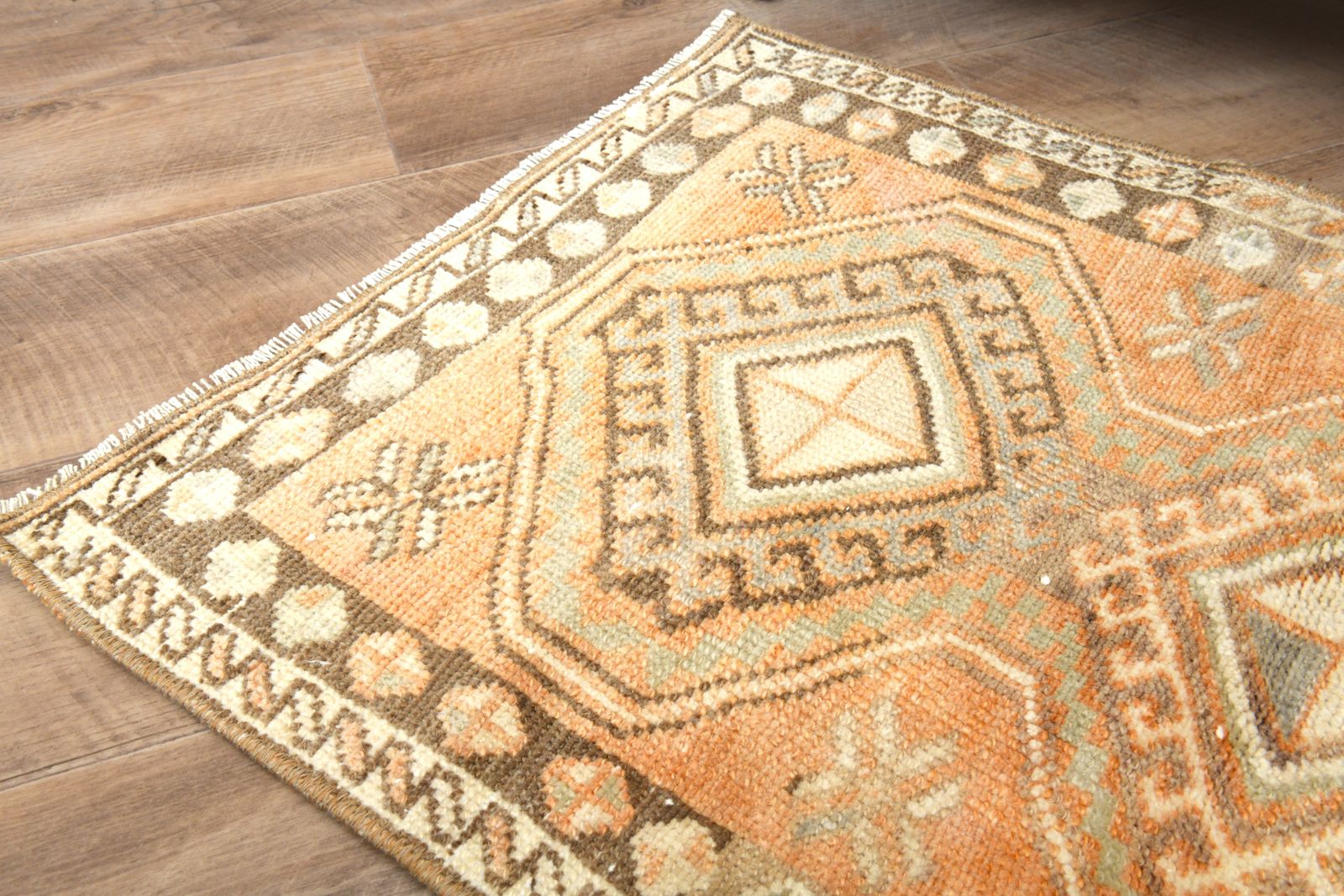 photo for sale 2x3 Turkish Small Rug, Bath Mat, Bathroom Rugs, Wool Oushak Carpet, Wool Bedside Carpets, Handmade, Washable