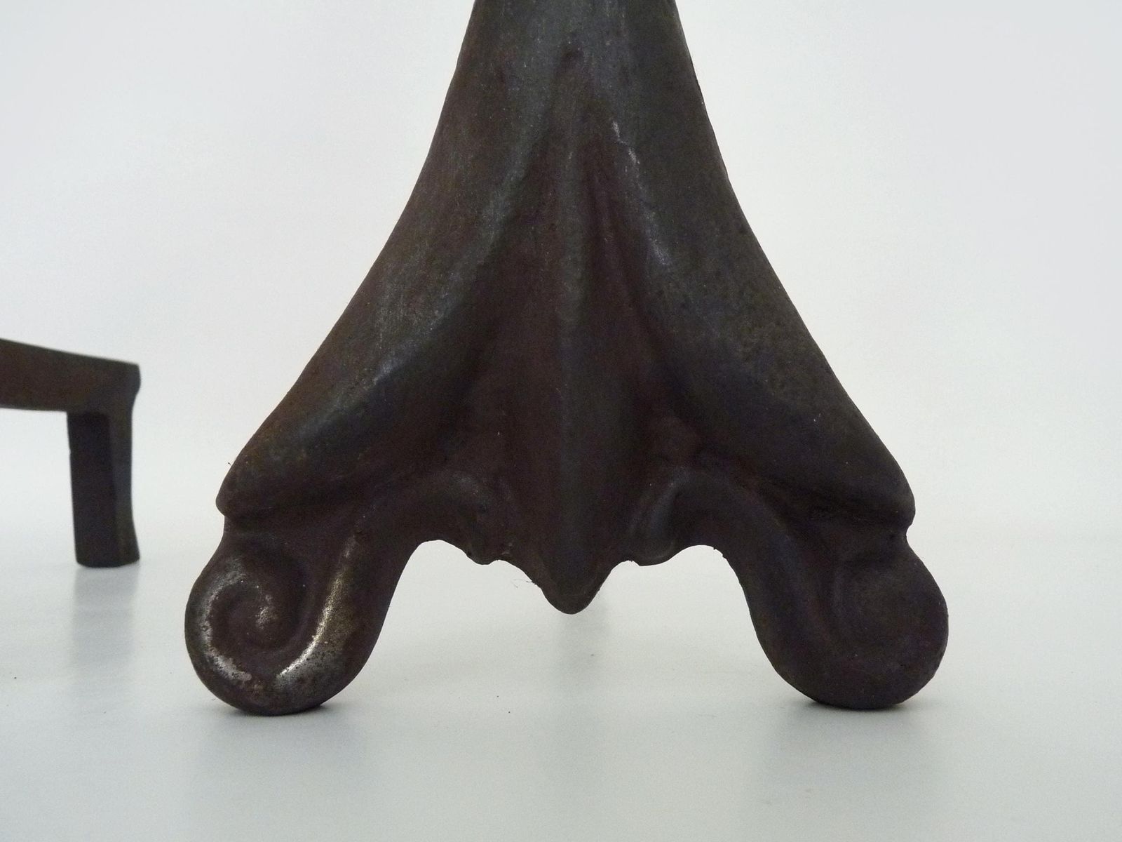 Pair Of Cast Iron Fireplace Andirons. France, 19th Century. photo vinterior