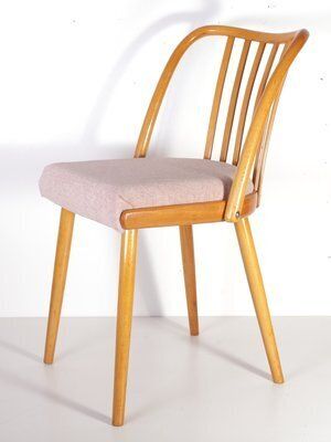 Mid Century Pink Chair By A. Suman For Cesky Nabytek, Former Czechoslovakia, 1960s photo vintage