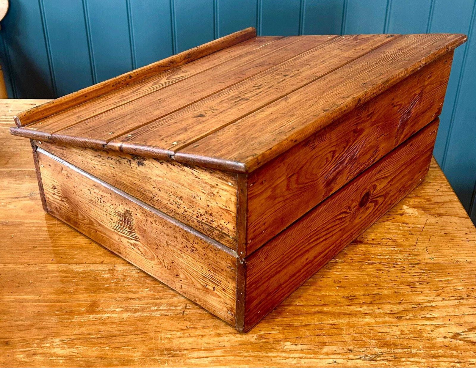 Vintage Pine Church Book Bible Stand Holder Antique Wooden Victorian Lectern Hall Desk Industrial Recipe Kitchen photo 130.0