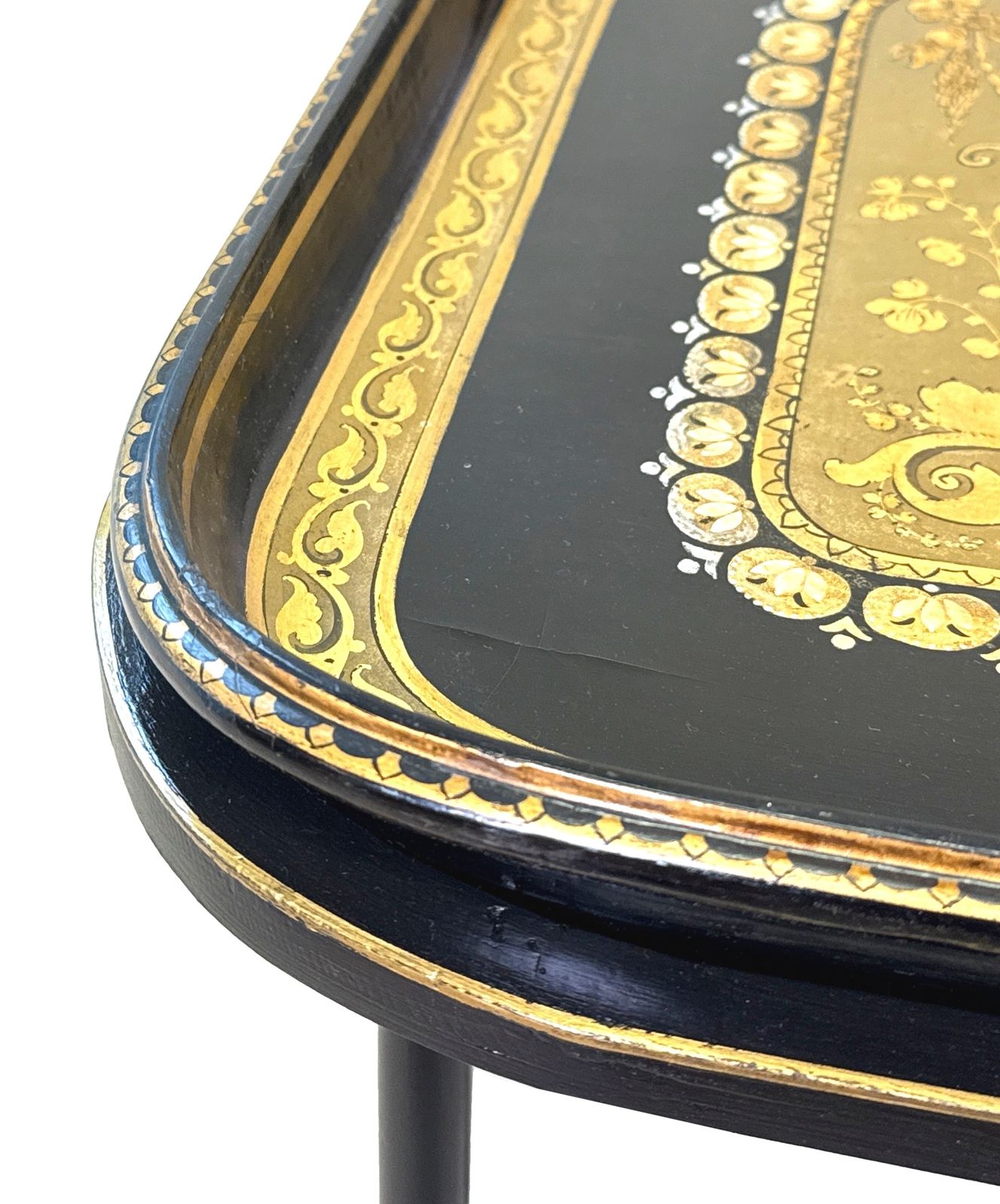 Fine 19th Century Papier Mache Tray On Stand (England, Dated 1875) photo 2850.0