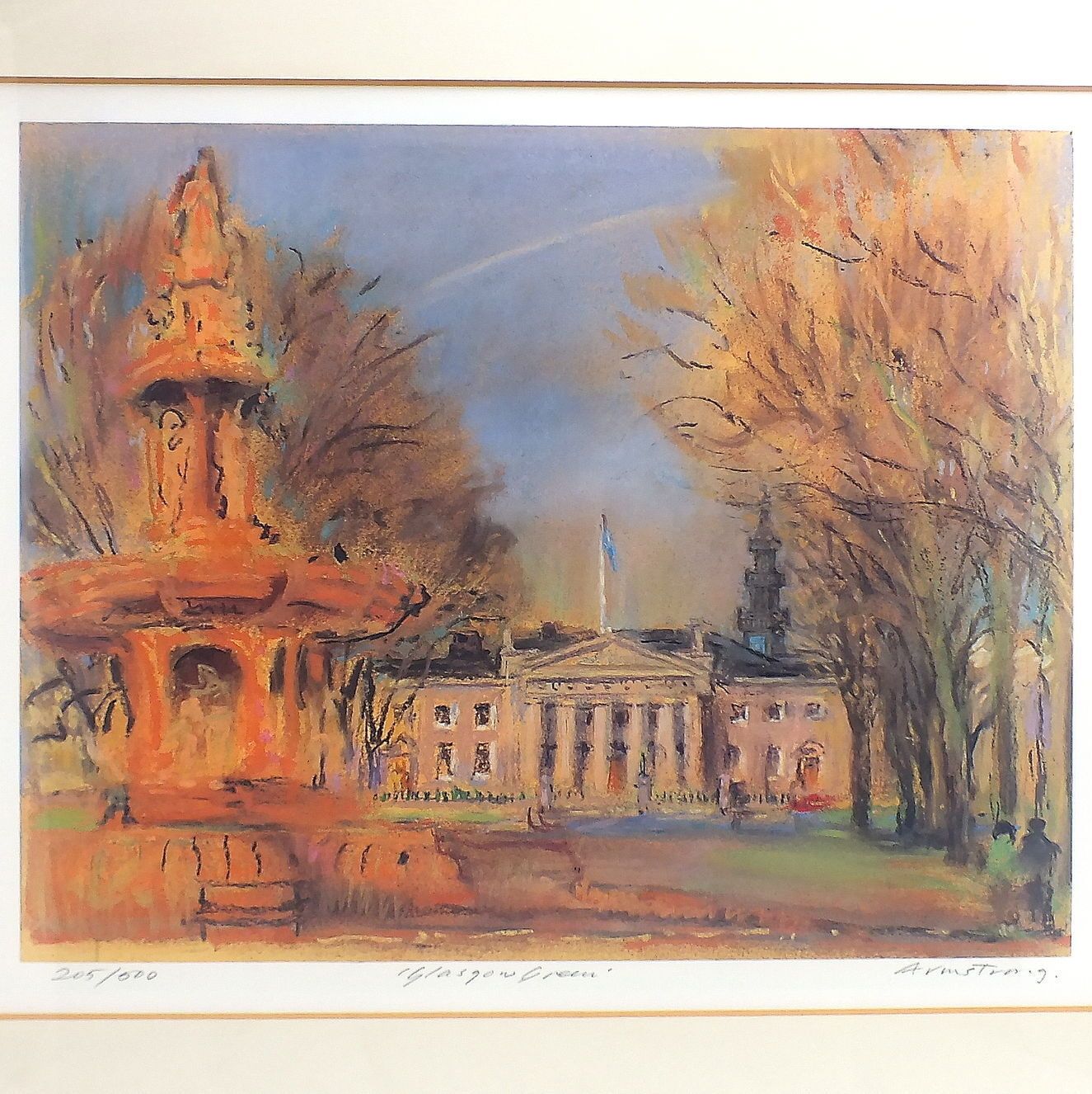 Glasgow Green By Anthony Armstrong, Scottish B1935, Limited Edition Print 205/500 Lower Right photo for sale