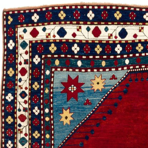 5.6x9 Ft Antique Caucasian Lori Pambak Kazak Rug photo for sale