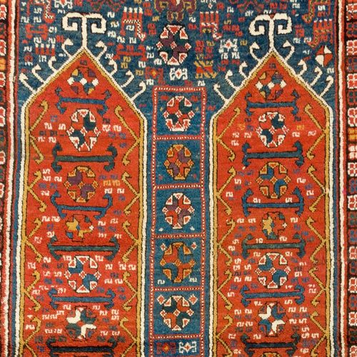 4.2x9.3 Ft Antique Caucasian Karabakh Runner Rug, Full Pile, Ca 1880 photo furniture