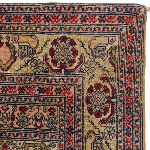 3.7x5.4 Ft Antique Silk Turkish Prayer Rug, Ca 1900. photo 709.0