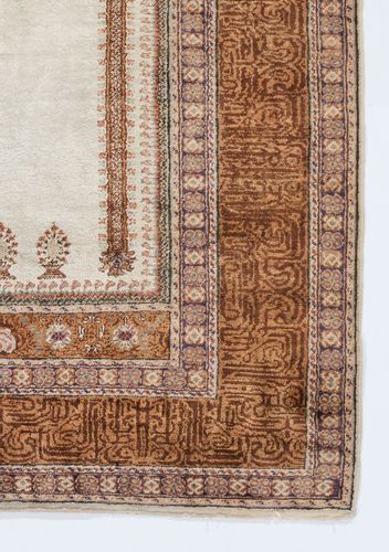 4x6 Ft Antique Turkish Art Silk Prayer Rug. Handmade Prayer Mat photo 789.0