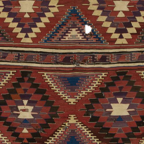 5.3x12.5 Ft Antique Turkish Konya Kilim, Flat Weave Rug. Ca 1850 photo furniture