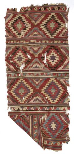 5.3x12.7 Ft Antique Anatolian Karapinar Kilim, 18th Century photo 2166.0