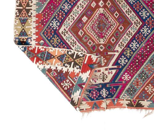 5x13.5 Ft Rare Antique Handmade Anatolian Flat Weave Kilim Rug, Ca 1875 photo 3300.0