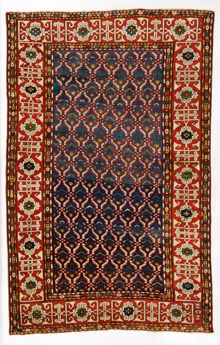 4x6 Ft Antique Caucasian Kuba Rug, Very Good Condition