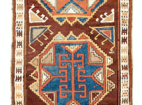 3.7x11.7 Ft Antique Hand Knotted Anatolian Konya Karapinar Runner Rug photo for sale