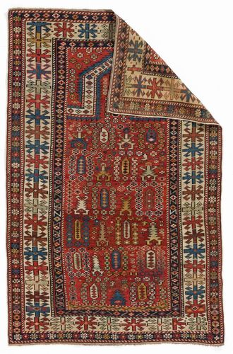 3x4.8 Ft Antique Caucasian Shirvan Prayer Rug photo 2169.0