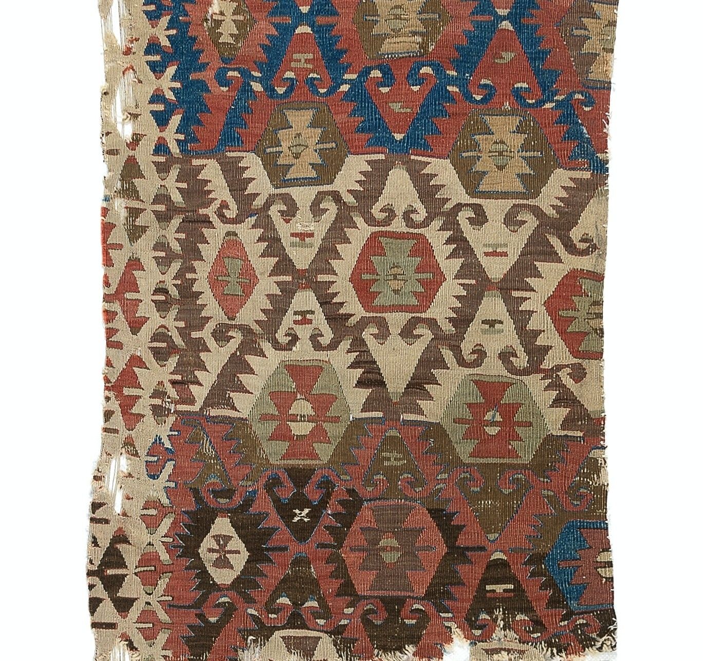 2.5x12 Ft Antique Anatolian Kilim Fragment, 18th Century photo furniture