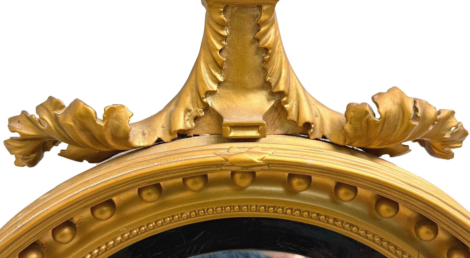 Mid 19th Century Small Giltwood Convex Mirror (England, Circa 1840) photo buy