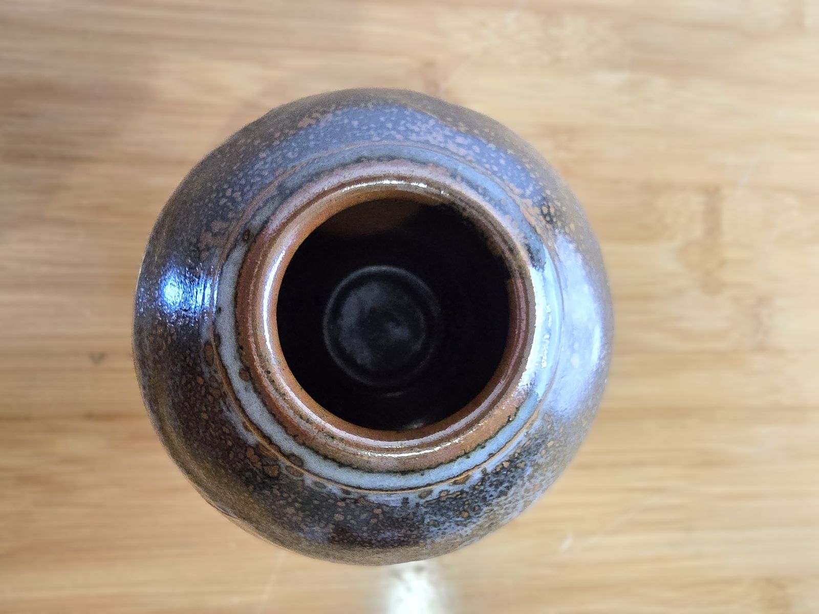 photo for sale John Leach Muchelney Studio Pottery Exhibition Vase   Tenmoku Glaze   2010