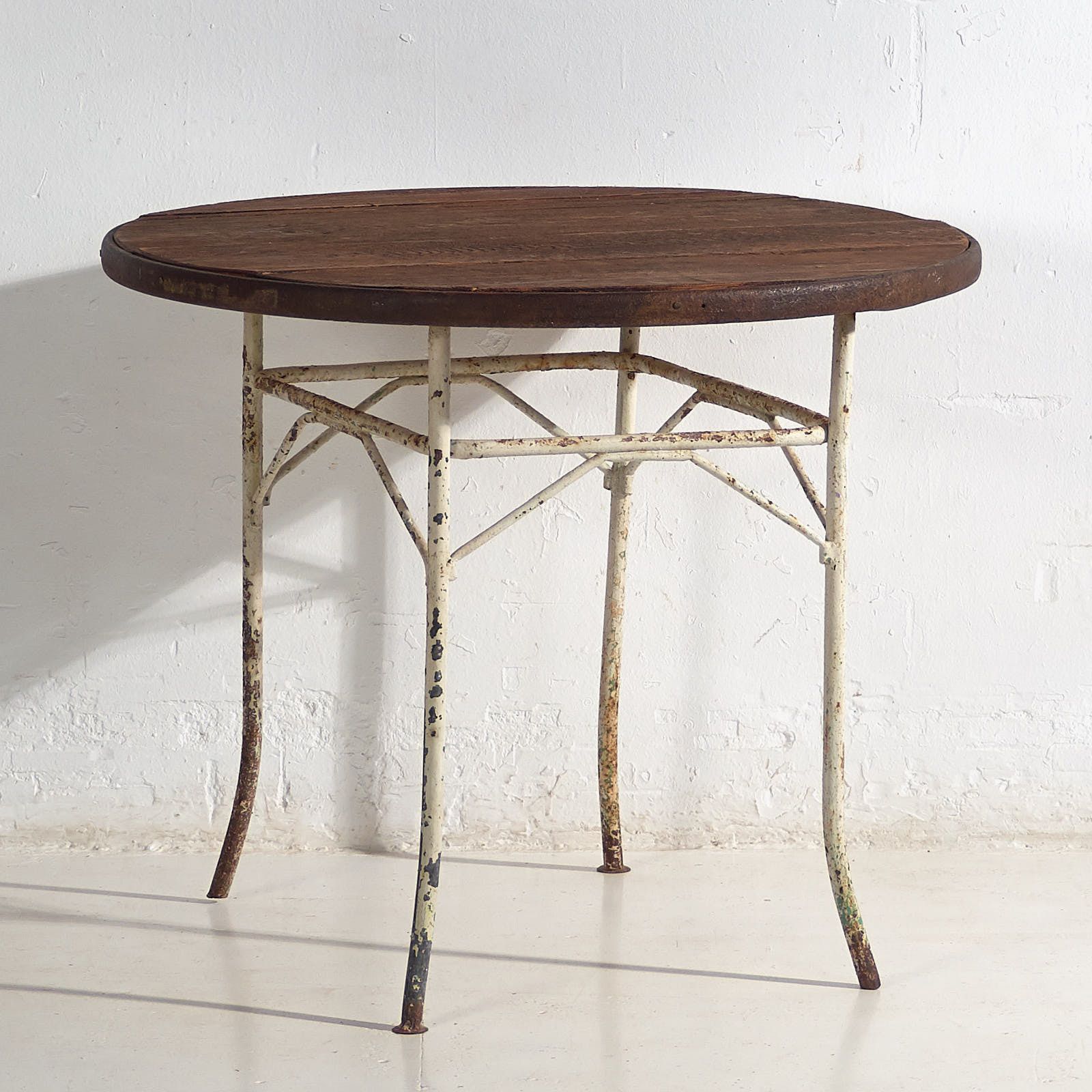 Antique Round Outdoor Metal Table (France, C.1900)