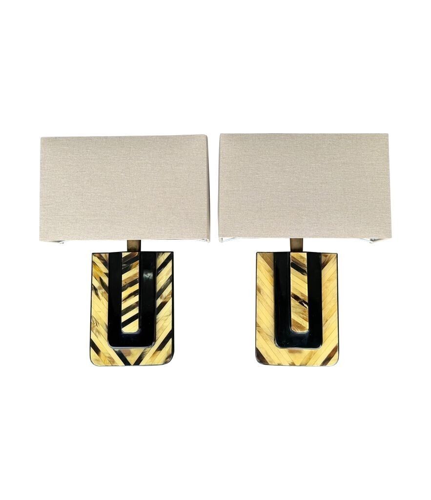 An Unusual Pair Of 1970s Italian Lacquered Marquetry Bone And Brass Wall Sconces photo buy