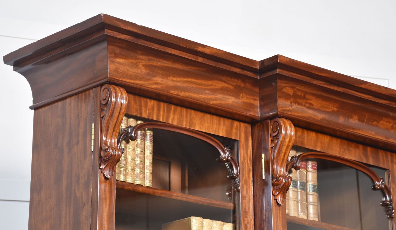 17754.0 19th Century Mahogany Library Breakfront Bookcase photo