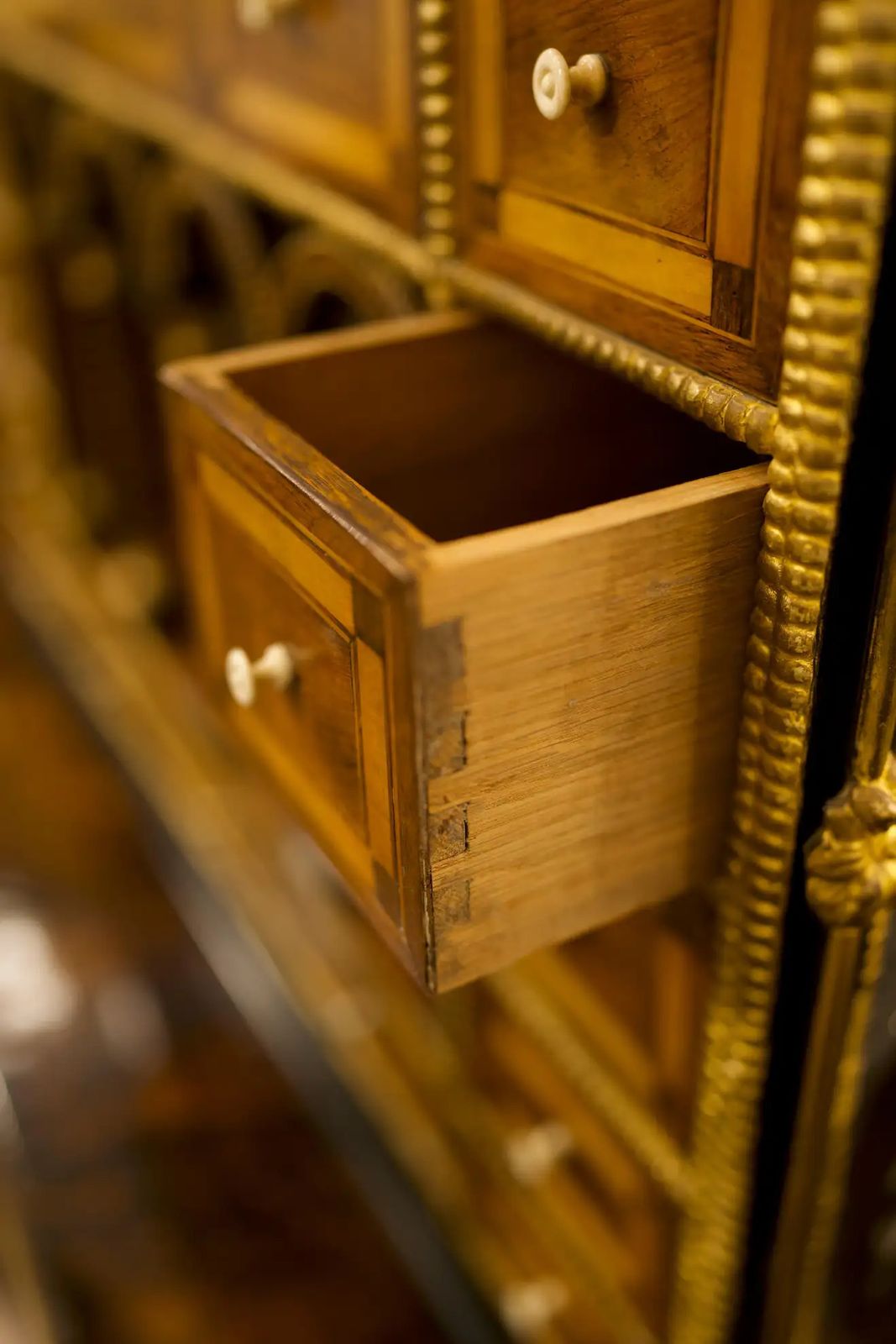 Furniture 18th Century Parquetry Flemish Cabinet And Base photo