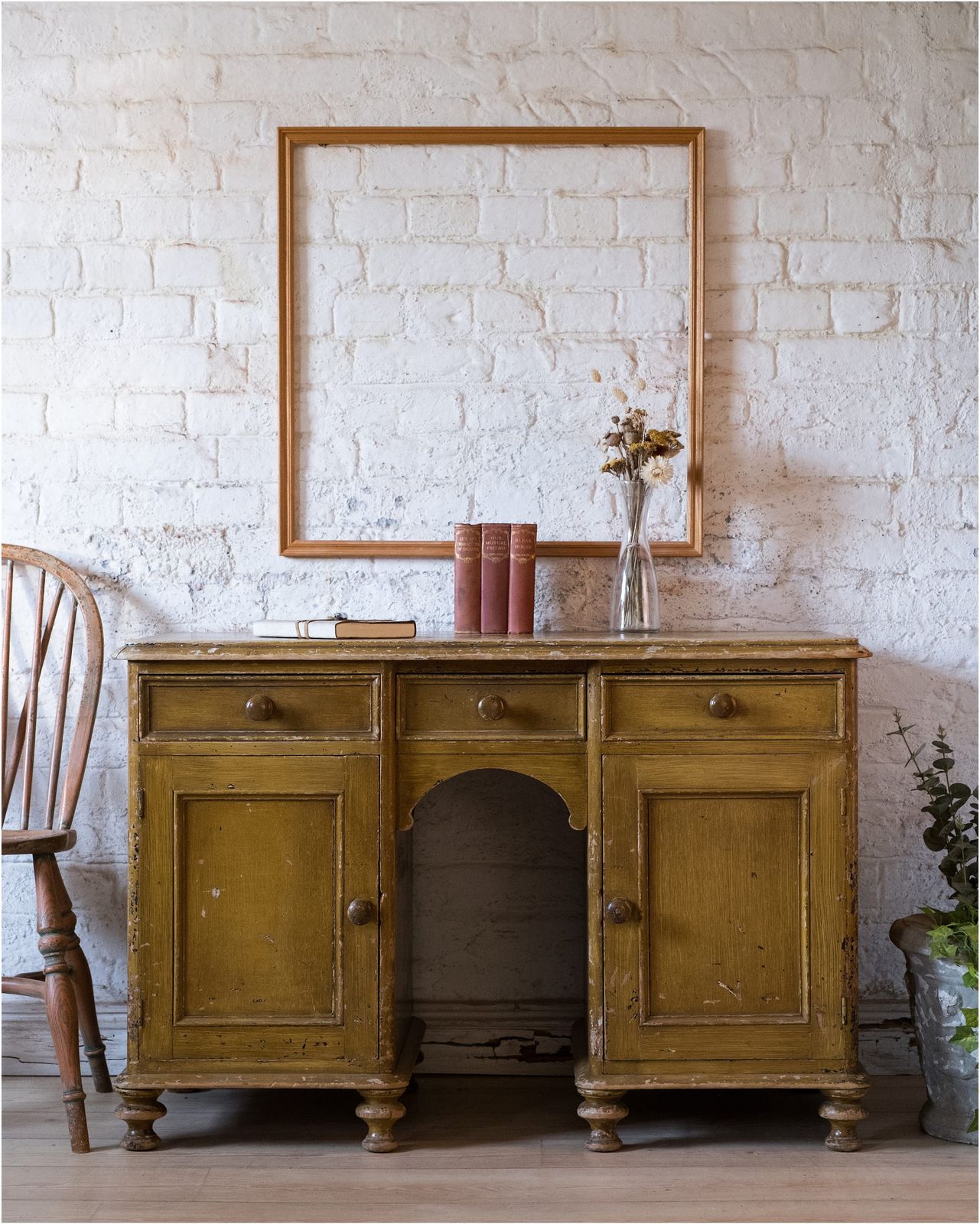 19th Century Welsh Dresser Base In Original Scumble Glaze (819) photo Furniture