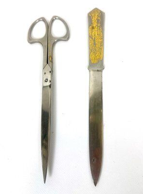 Art Nouveau Letter Opener And Scissor Desk Set From Lerche Solingen, 1910s, Set Of 3 photo 192.0