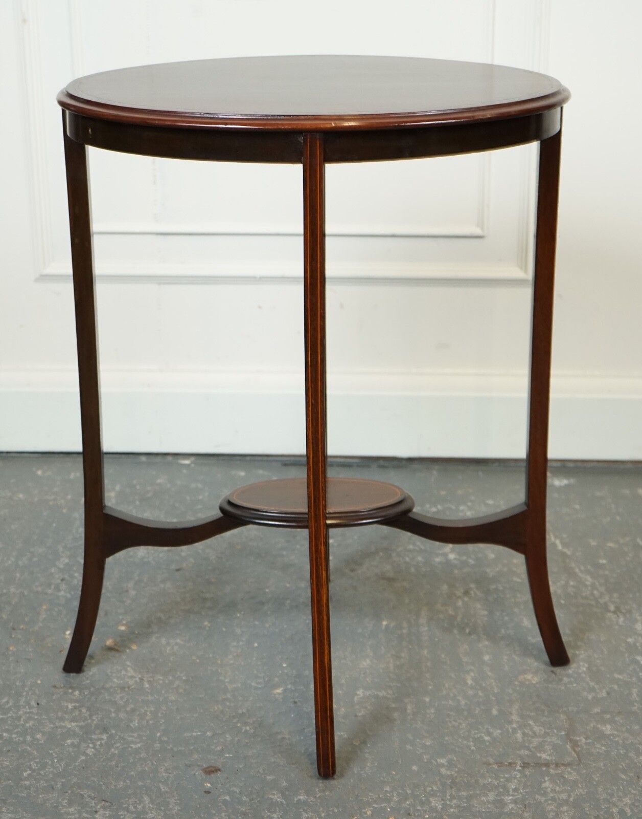 Lovely Antique Oval Hardwood Side Plant Table J1 photo vintage