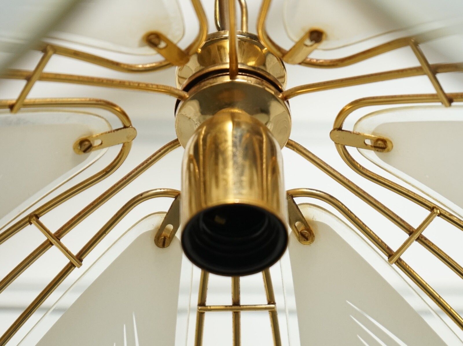 photo for sale Lovely Italian Art Deco Style Chandelier Lamp
