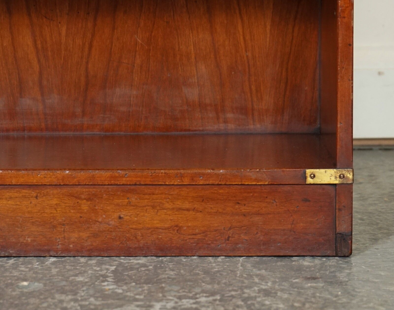 Harrods London Kennedy Three Drawers Burr Yew Wood & Brass Military Bookcase photo buy
