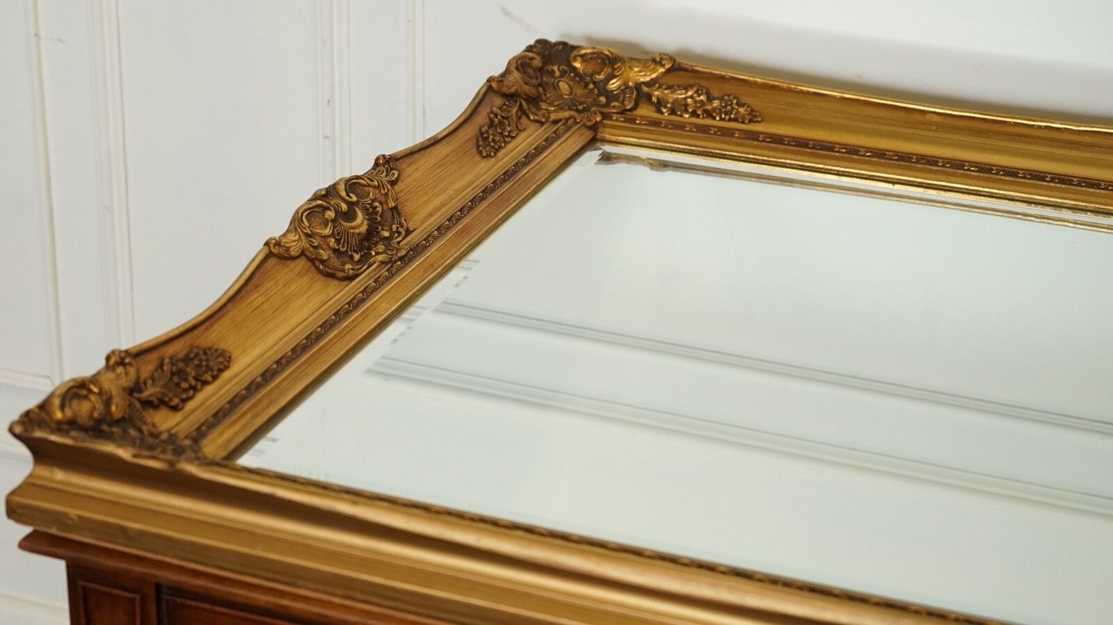 photo vinterior Large French Classic Golden Ornate Wall Regal Mirror 138 X 77 Cm