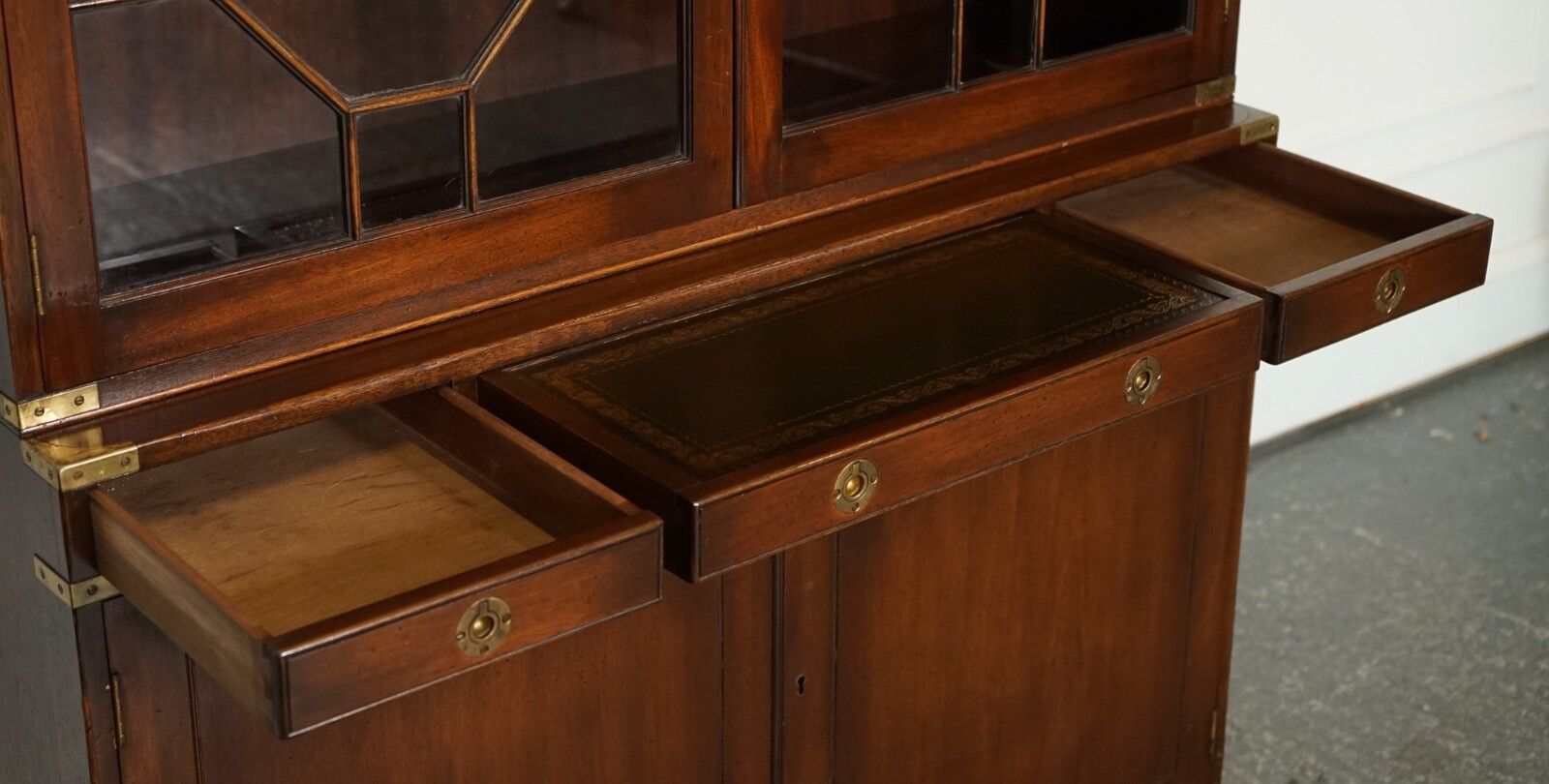 Vintage Bevan Funnell Military Campaign Astral Glazed Library Display Cabinet photo buy