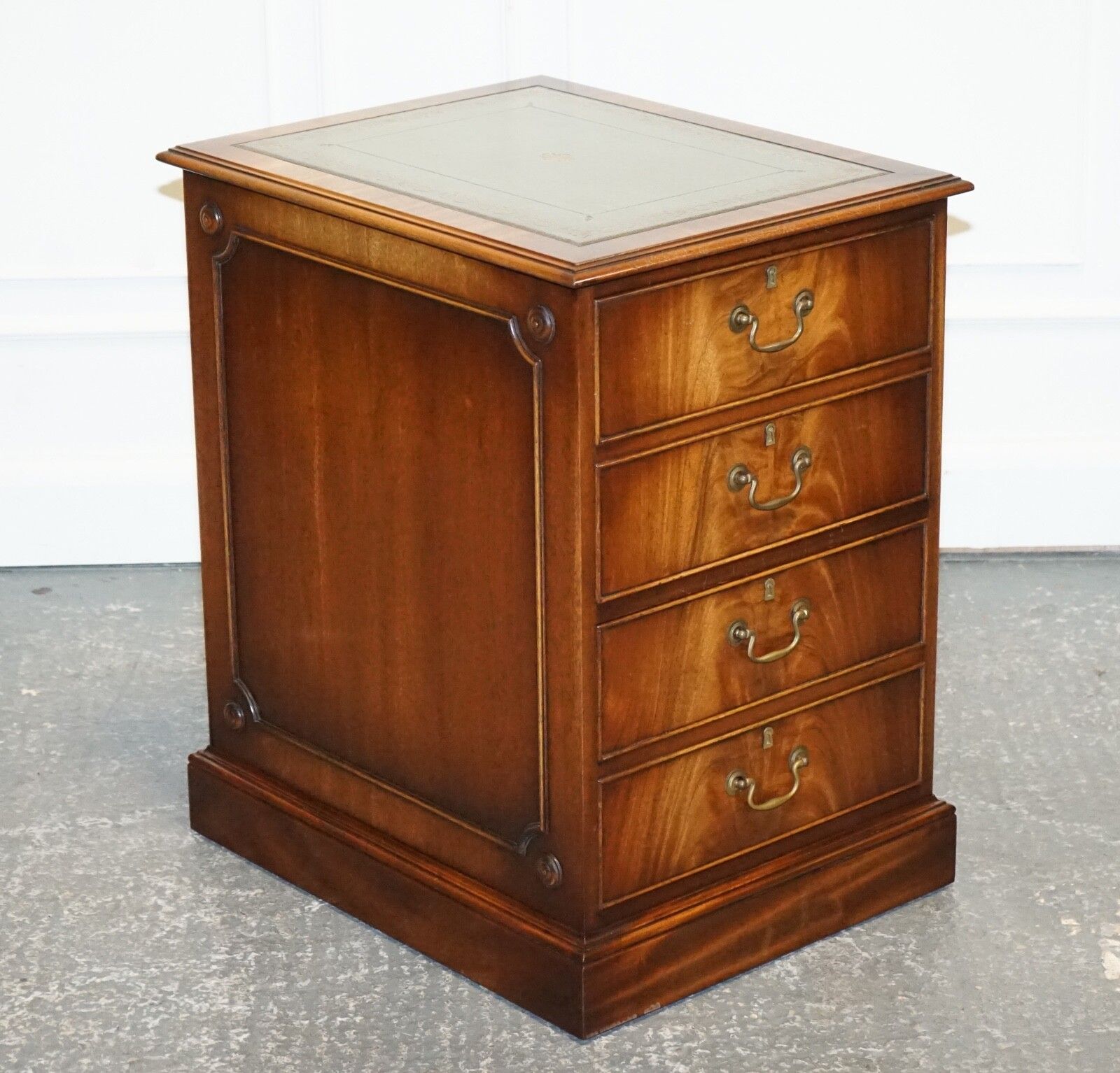 Bevan Funnell Filling Cabinet Rare Sage Blue Leather Various Size Folders photo furniture