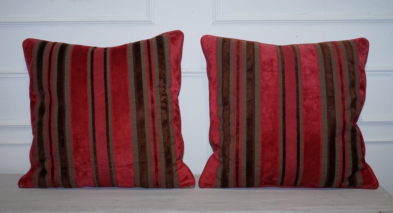 Pair Of Alexander & James Hudson Stripey Scatter Cushions photo for sale