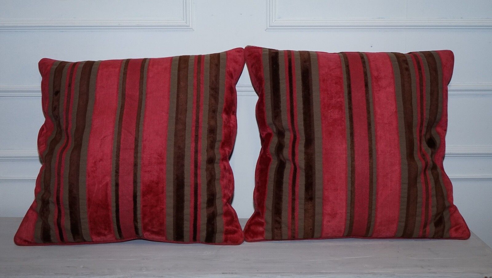 Pair Of Alexander & James Hudson Stripey Scatter Cushions photo vinterior