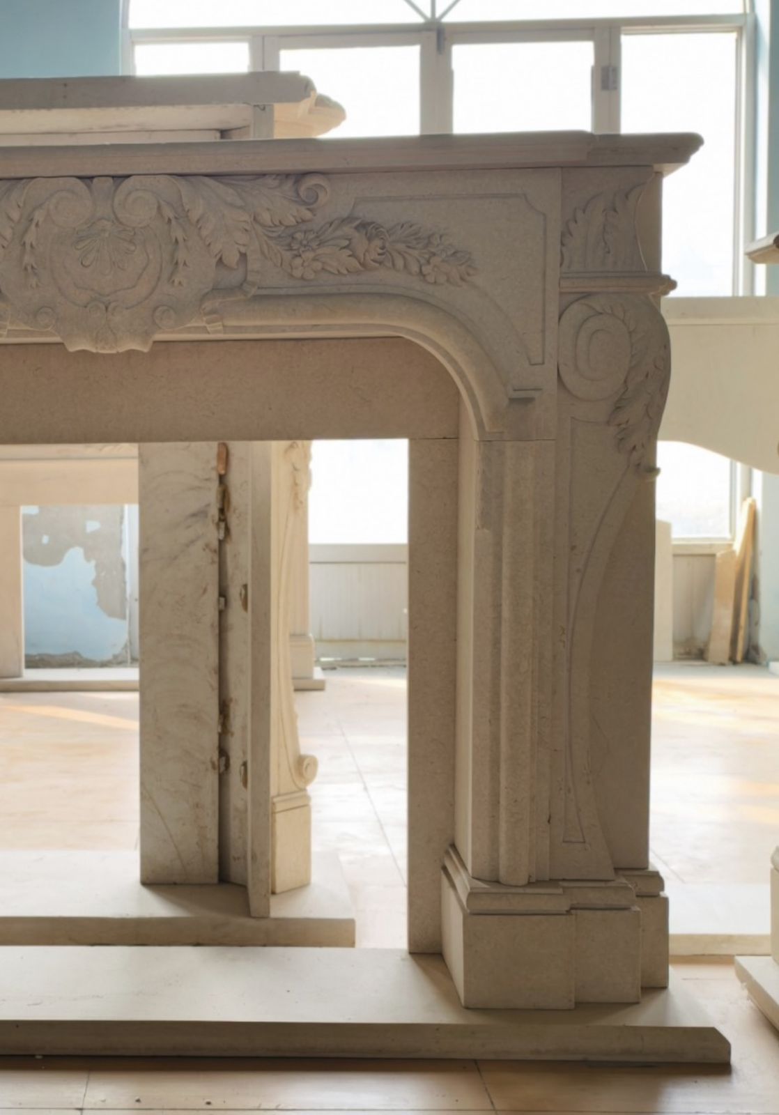 French Louis XV Style Hand Carved Fireplace Mantle photo 6500.0