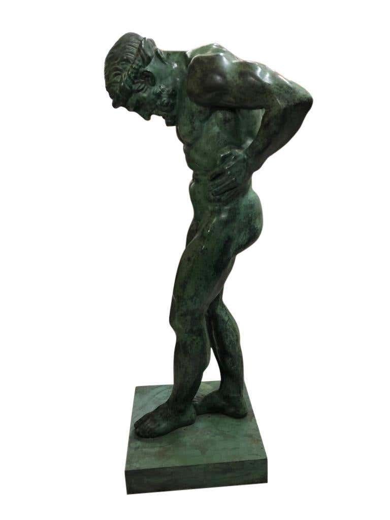 20th Century Large Bronze Statue Of Atlas photo vintage