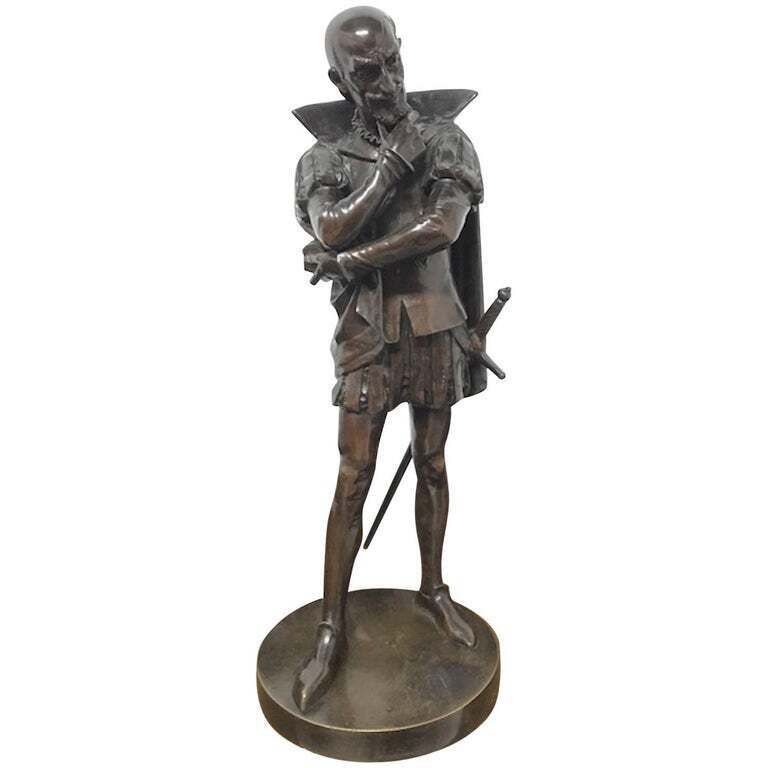 18th Century Bronze Statue Of A Shakespearian Character