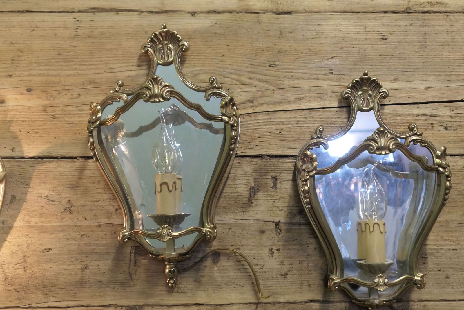 Set Of 3 Louis XV Maison Arlus Style French Wall Lights photo vintage