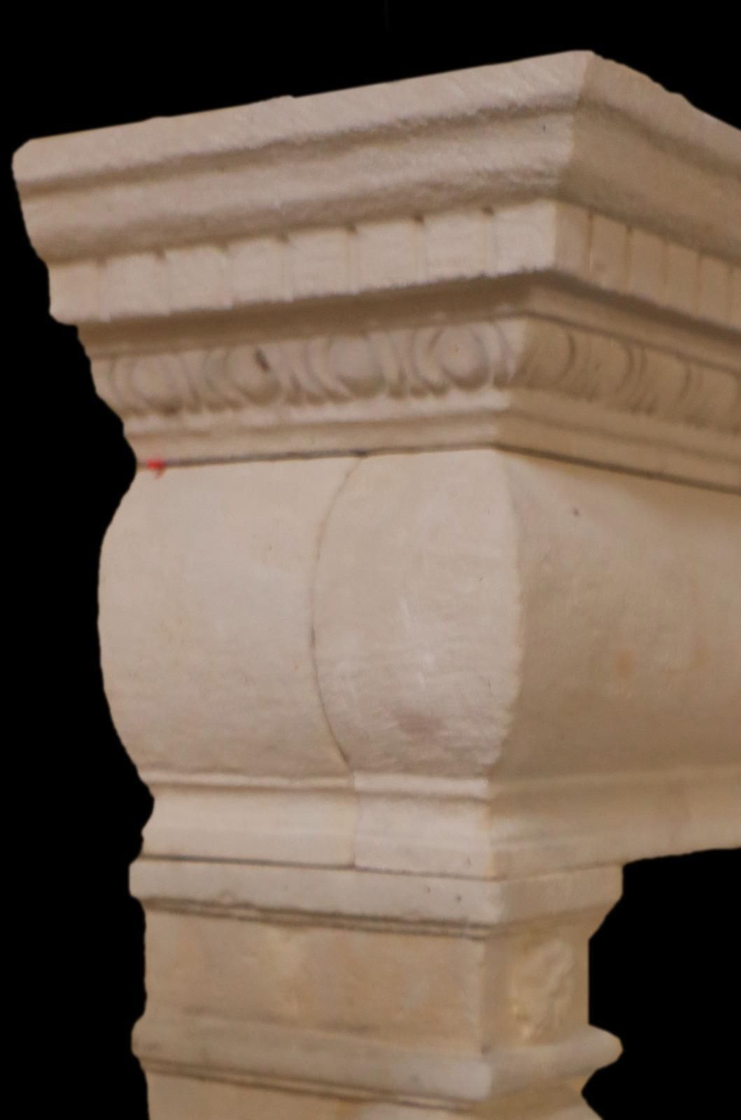 20th Century French Louis XIV Style Limestone Fireplace Mantel photo 15500.0