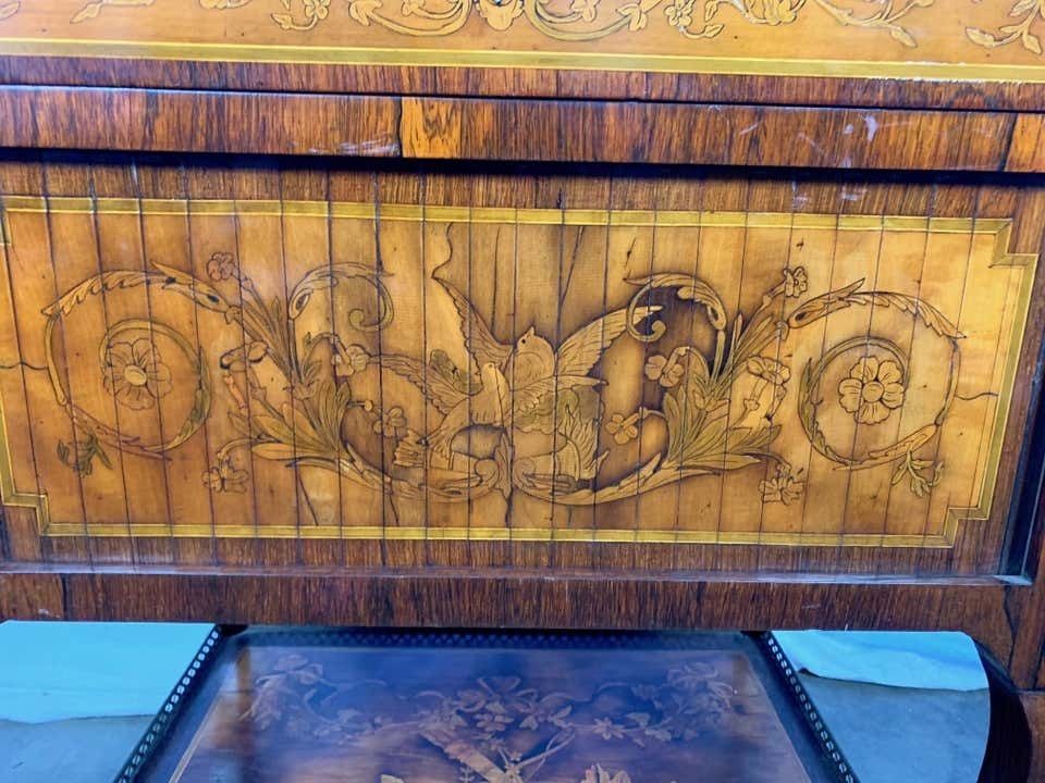 18th French Satinwood And Marquetry Inlaid Desk photo vinterior
