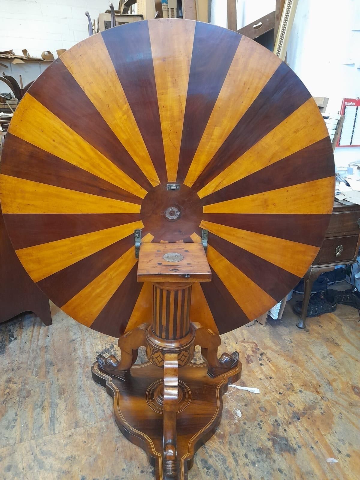 French Sunburst Table – 1880, 1800s
