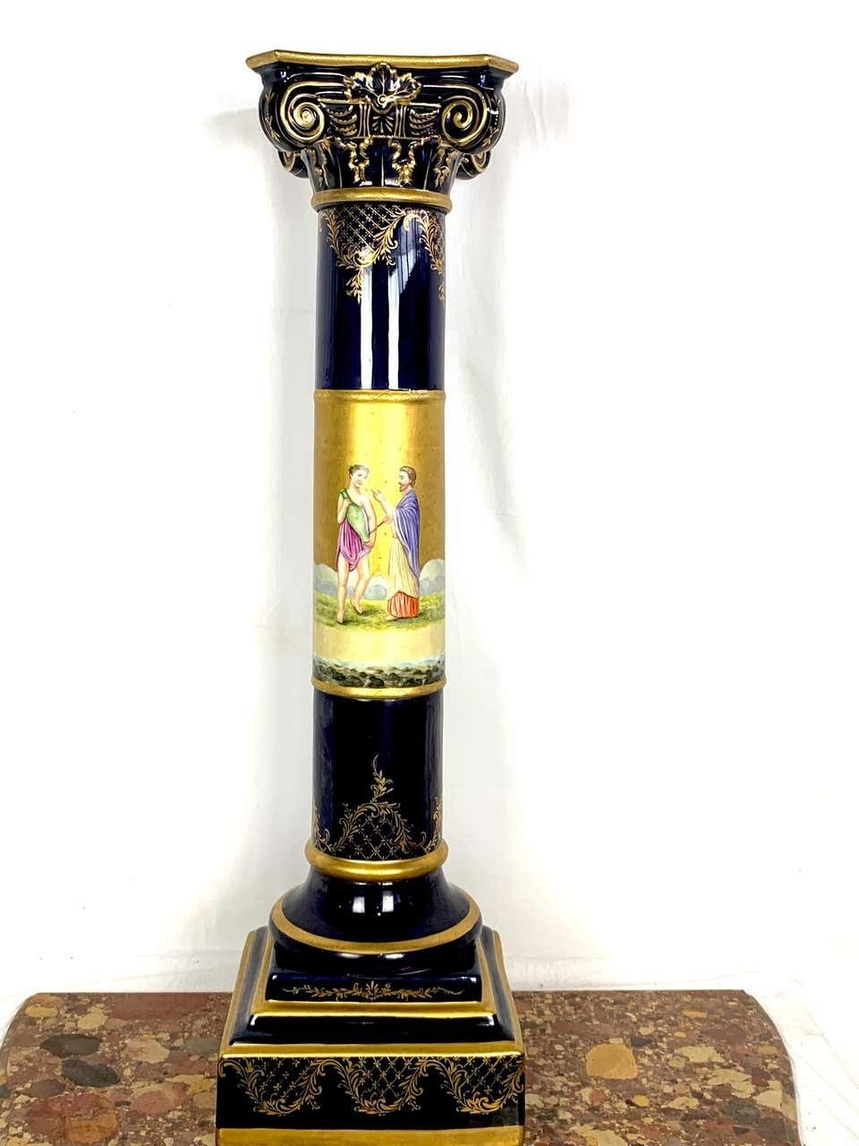 20th Century French Sèvres Porcelain Pedestal photo furniture