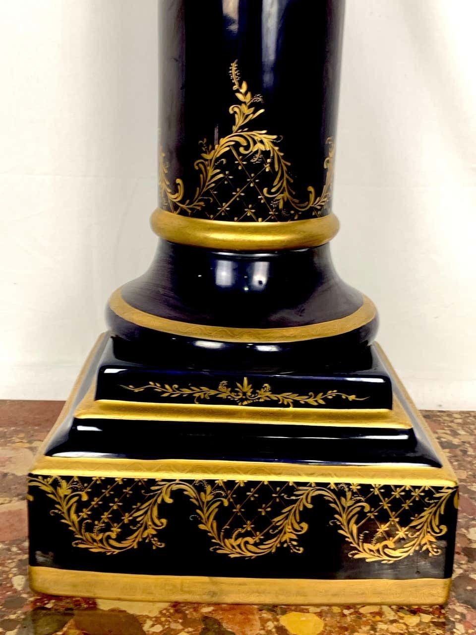 20th Century French Sèvres Porcelain Pedestal photo vinterior