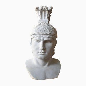 Achilles Solid Marble Bust – 20th Century