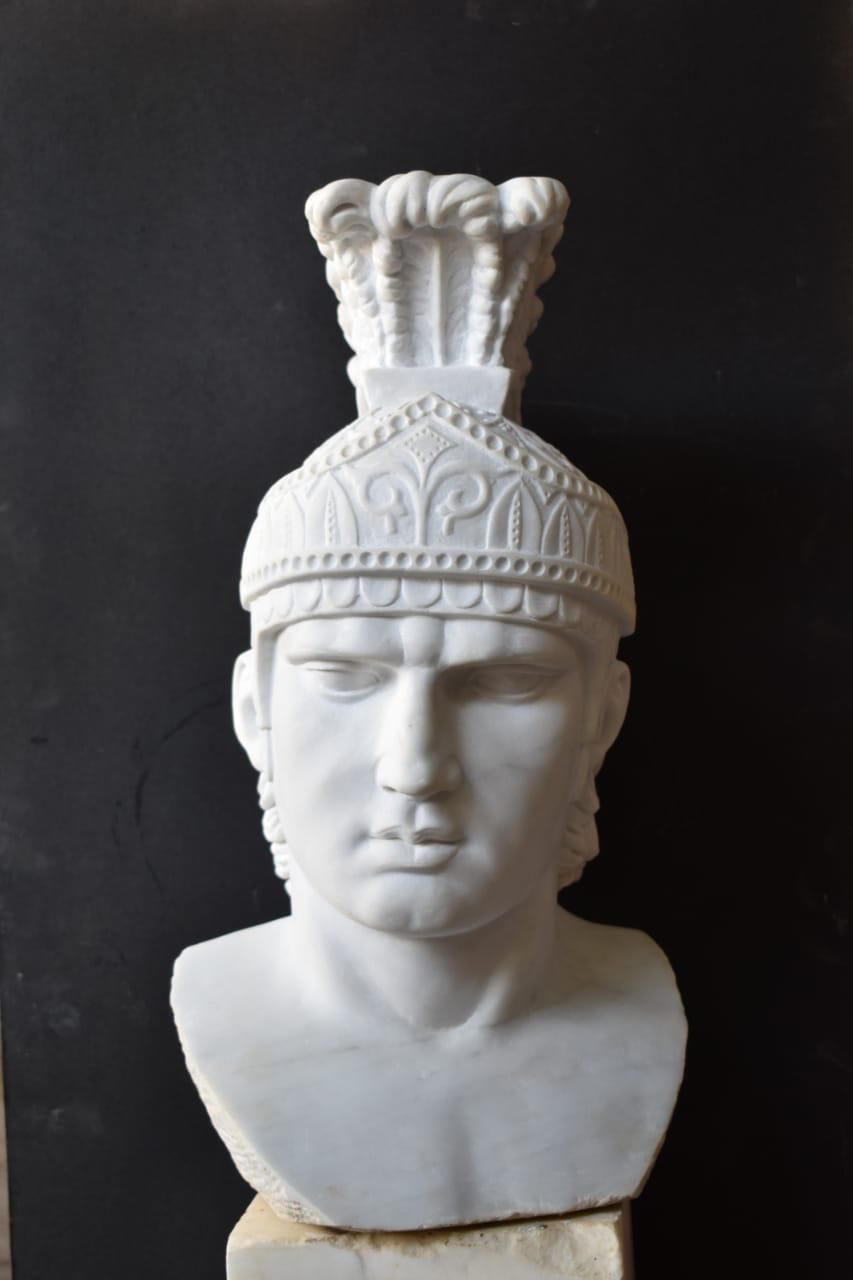 Achilles Solid Marble Bust – 20th Century photo furniture