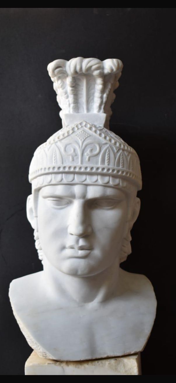 Achilles Solid Marble Bust – 20th Century photo 3500.0