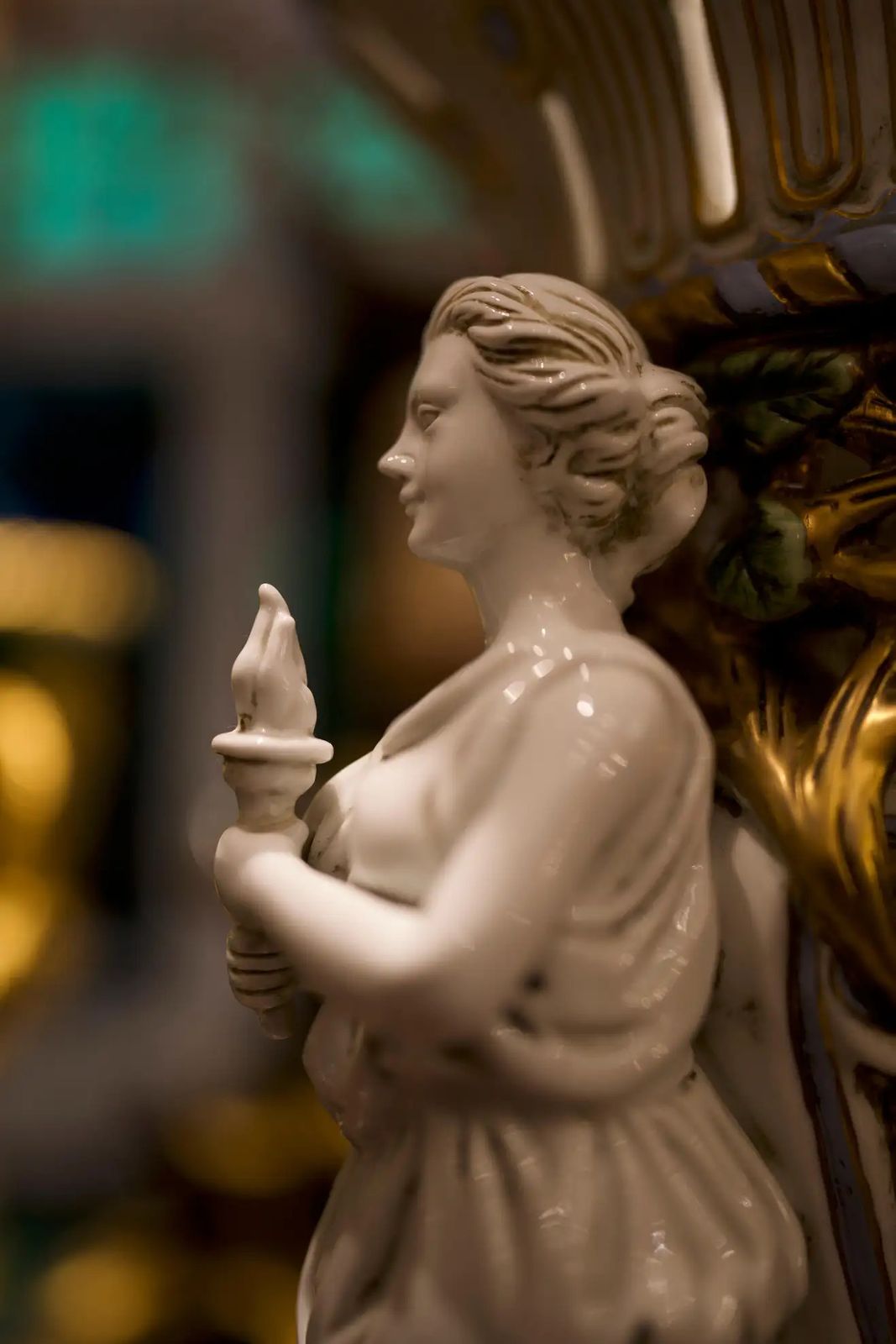 photo for sale 20th Century Meissen Porcelain Four Seasons Centrepiece
