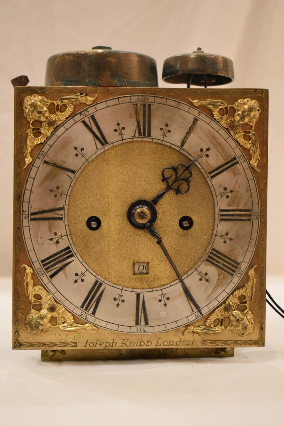 Charles II Ebony Bracket Clock By Joseph Knibb London, Circa 1675—1685 photo vintage