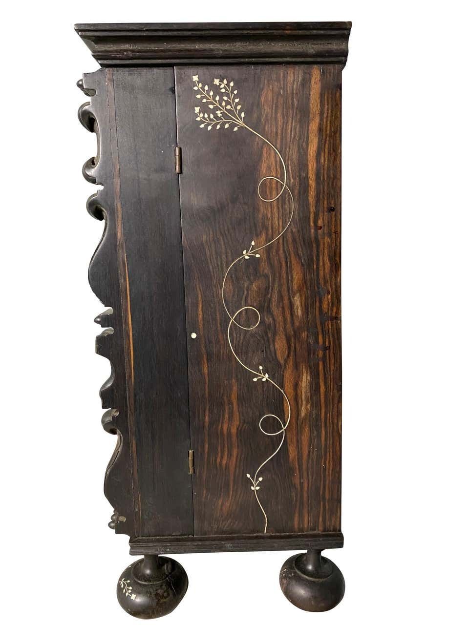 photo buy Anglo Indian Ebony Inlaid Cabinet, 19th Century