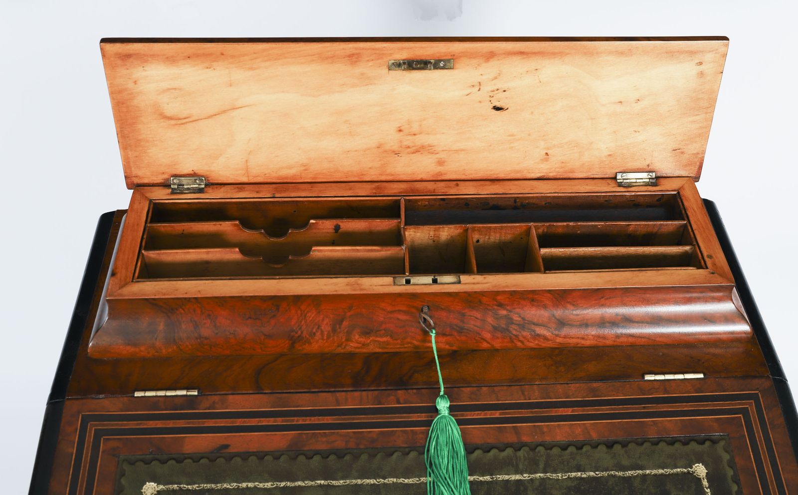 photo buy Victorian Burr Walnut & Inlaid Davenport Desk 19th C