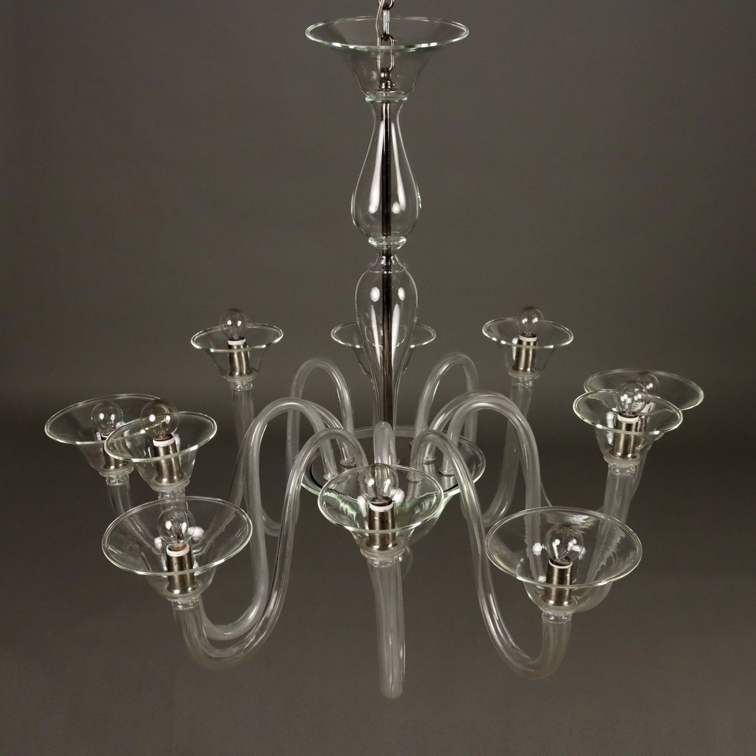 Antique Venetian Chandelier Blown Glass Italy XX Century photo Lighting